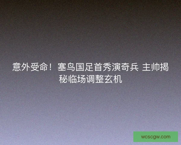 意外受命！塞鸟国足首秀演奇兵 主帅揭秘临场调整玄机