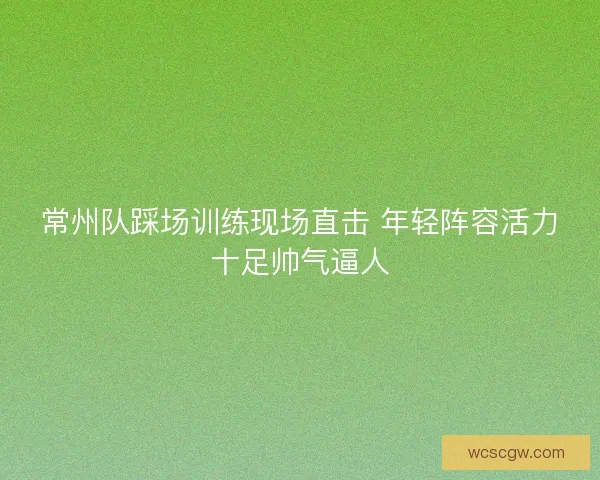 常州队踩场训练现场直击 年轻阵容活力十足帅气逼人